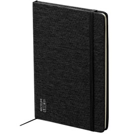 Notebook A5 lined, 160 pages, sturdy cover, black, iulias basic DIN A5 notebooks for notes, thoughts, diary, business