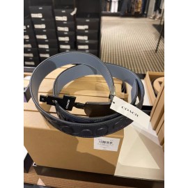 COACH CG593 PLAQUE BUCKLE CUT TO SIZE REVERSIBLE BELT, 38 MM QB/MIDNIGHT/IN