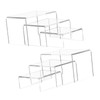 Dickly 6 Pieces Acrylic Display Riser Acrylic Stand Set Transparent