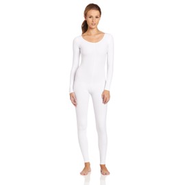 Capezio Women's Long Sleeve Unitard,White,Small