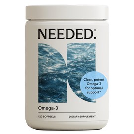 Needed. Prenatal Omega-3 - High Potency Dose of Sustainably Sourced Fish Oil, 1000mg DHA, 1000mg EPA, Encased in a Gelatin-Free, Plant-Based Softgel Shell