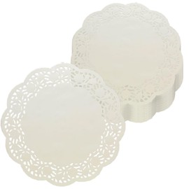Premium White Lace Paper Round Table Doily - 8", 15 Pieces - Perfect Table Decor for Elegant Events and Home Decor