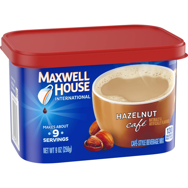 Maxwell House International Hazelnut Café Instant Coffee (9 oz Canisters,