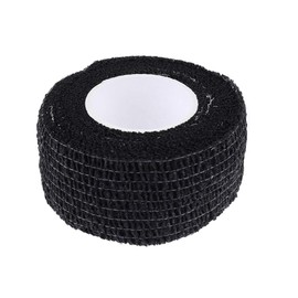 ESUPPORT 1 Inches X 5 Yards Black Self Adherent Cohesive Wrap Bandages Adhesive Wounds Strong Elastic First Aid Tape for Sport Wrist Ankle 10 Count