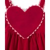 Gymboree,and Toddler Embroidered Sleeveless Skirtall Jumpers,Ruby Valentine,5T