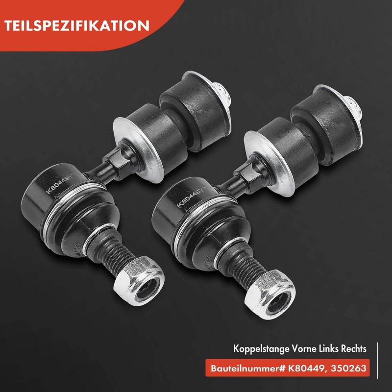 Frankberg 2 x Front Axle Coupling Rod Compatible with Astra