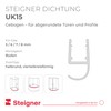 STEIGNER Shower Seal 30cm Glass Thickness 5/6/7/8mm Pre Curved PVC
