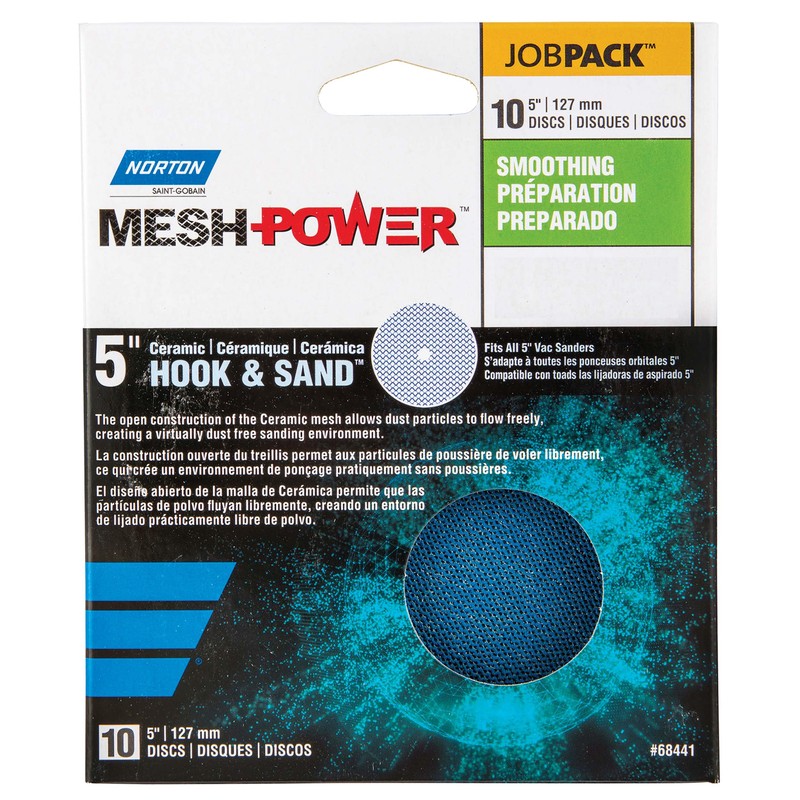 Norton MeshPower Ceramic Disc – 5” – 80 Grit -
