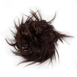 Dark Brown Messy Bun Hair Scrunchie Volumizing Curly Synthetic Hairpiece for Effortless Updos