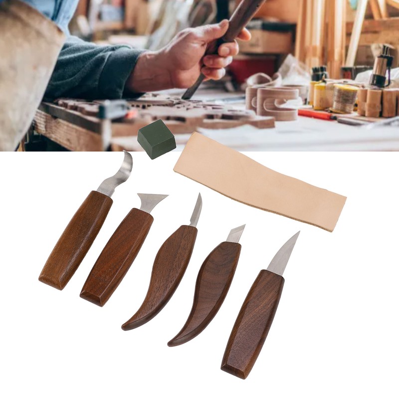 Walnut Wood Carving Knife Non Slip Comfortable Wood Carving Whittling
