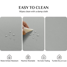 Softalker Grey large Table Cloths Wipe Clean 137x274 CM Table Cloth Rectangular Wipeable Tablecloths Water Resistant Tablecloth Washable Polyester for Outdoor Party Picnic buffets Winter 54x108 inch