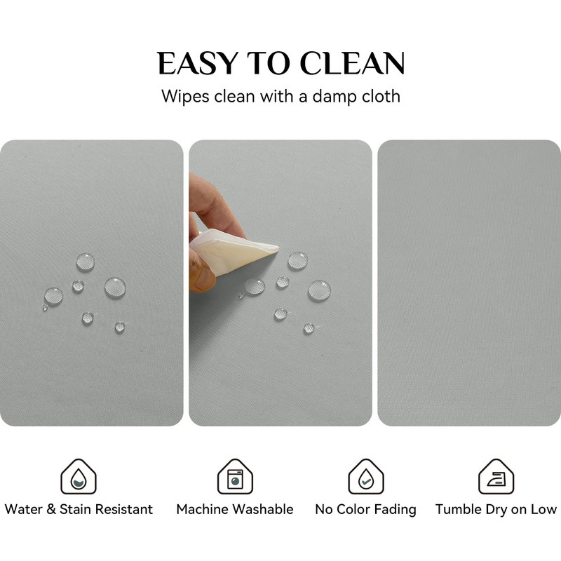 Softalker Grey large Table Cloths Wipe Clean 137x274 CM Table