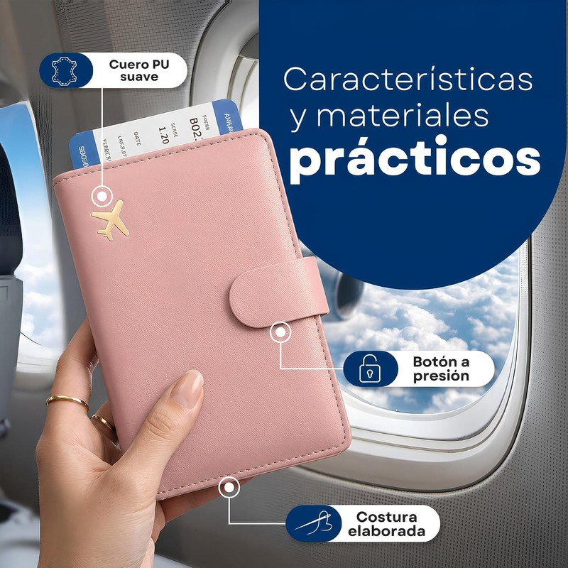 Timotech Porta Pasaporte y Visa con Protección RFID, Funda para