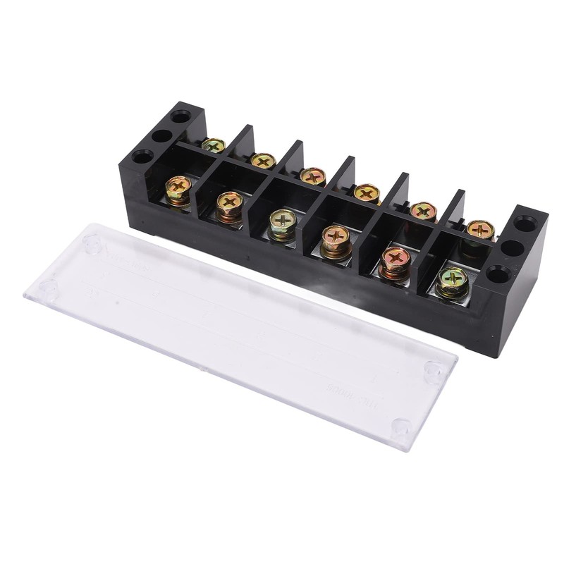 Electrical Terminal Strip Block Thickened 100A 600V Dual Row 6