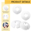 4 Pieces Plastic Radiator Pipe Covers Radiator Pipe Collars Pipe