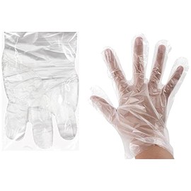 fiXte 100 x Clear Disposable Gloves Large DIY Food Hygiene Hair Dye and Multi Purpose