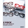 Hubeye 5 Pack Oprah Style Oversized Reading Glasses for Women