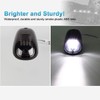 Partsam 5pcs 12LEDs Smoke/White Cab Roof Top Marker Running Lights