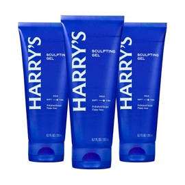Harry's Gel Para El Cabello Esculpido | Fijación Firme Y Acabado Pulido | 6.7 Fl Oz, Paquete De 3 Claro