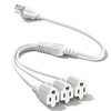 3 Prong Outlet Splitter Extension Cord,1-to-3 Indoor Outdoor Extension Cord
