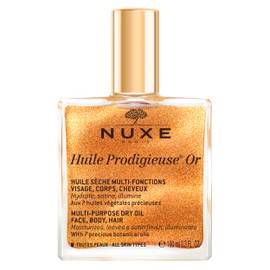 Nuxe Nuxe Huile Prodigieuse Shimmer Multi-Purpose Dry Oil - Luxurious Radiant Glow and Hydration for Face, Body & Hair, 3.3 Fl Oz