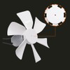 Riloer Replacement White RV 6" Vent Fan Blade, with Vent