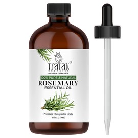 TRATAK ORGANICS Rosemary Essential Oil 4 Fl Oz - 100% Pure and Natural Oil with Premium Dropper - Premium Therapeutic Grade Essential Oil for Hair Care, Hair Oiling, Scalp Massage and Aromatherapy