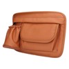Waterproof Storage Bag Artificial Leather Brown Zipper Organizer for Vespa