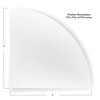 Tenedos Premium Quality Pure White Engineered Marble Bathroom Shower Corner