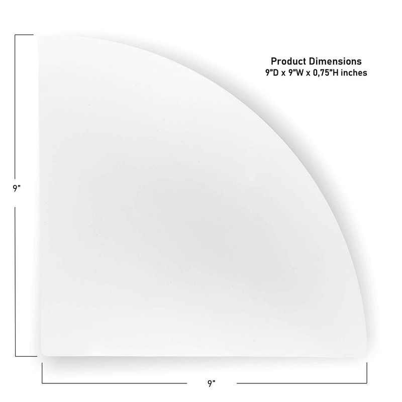 Tenedos Premium Quality Pure White Engineered Marble Bathroom Shower Corner