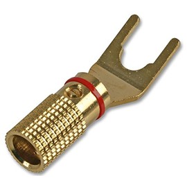 PRO SIGNAL Speaker Spade Terminal – Gold-Plated, Red – Copper Construction – PSG03223