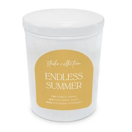 Studio Oh! Scented Candle - Variety of Essential Oils & Fragrance-Infused Coconut-Soy Blend Wax - Burns up to 65 Hours - Comes in a Jar - Non Toxic - Studio Collection - Endless Summer