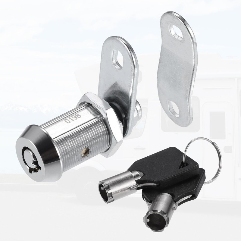 X AUTOHAUX 1 Set Cam Lock RV Storage Locks Keyed