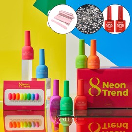 classic nail Balagel vivid neon trend 8 piece set + 2 top gels / 발라젤 비비드 네온트렌드 8종 세트+탑젤2개