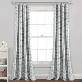 Lush Decor Baby Jungle Adventure Geo Blackout Window Curtain Single Panel, Gray
