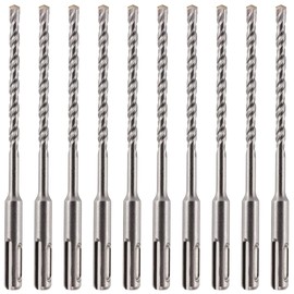 10 Pack Of - 7mm x 160mm long SDS Plus Hammer Drill Bits, Professional Tungsten Carbide Tipped Masonry Drill Bit For Brick, Concrete, Stone, Granite. 7mm SDS Drill Bit