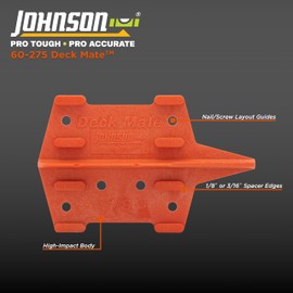 Johnson Level & Tool 60-275 Deck Mate, Deck Board Spacing Tool, Orange, 1 Level*
