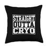 Straight Outta Cryo Ice Bath Cold Therapy Cryotherapy Throw Pillow