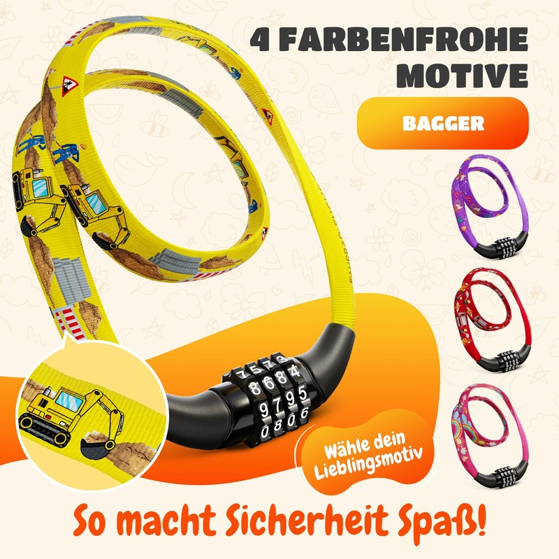 Children's Bicycle Lock with Numbers - Children's Bicycle Lock 65