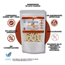 Saisa Herbal Citrato De Potasio 120 Cápsulas Saisa Herbal Sabor Sin Sabor