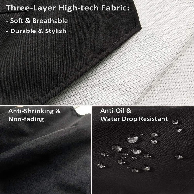 Viedouce 2-Pack of Waterproof Cooking Aprons with Pockets, Adjustable Kitchen