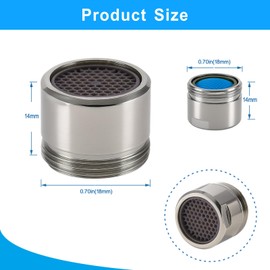 XNTONG Pack of 4 Aerators, M18 Male Thread Tap Strainer, Attachment with Chrome-plated Brass and ABS Filter, for Taps with Mixing Nozzle (Male Thread 18 mm)