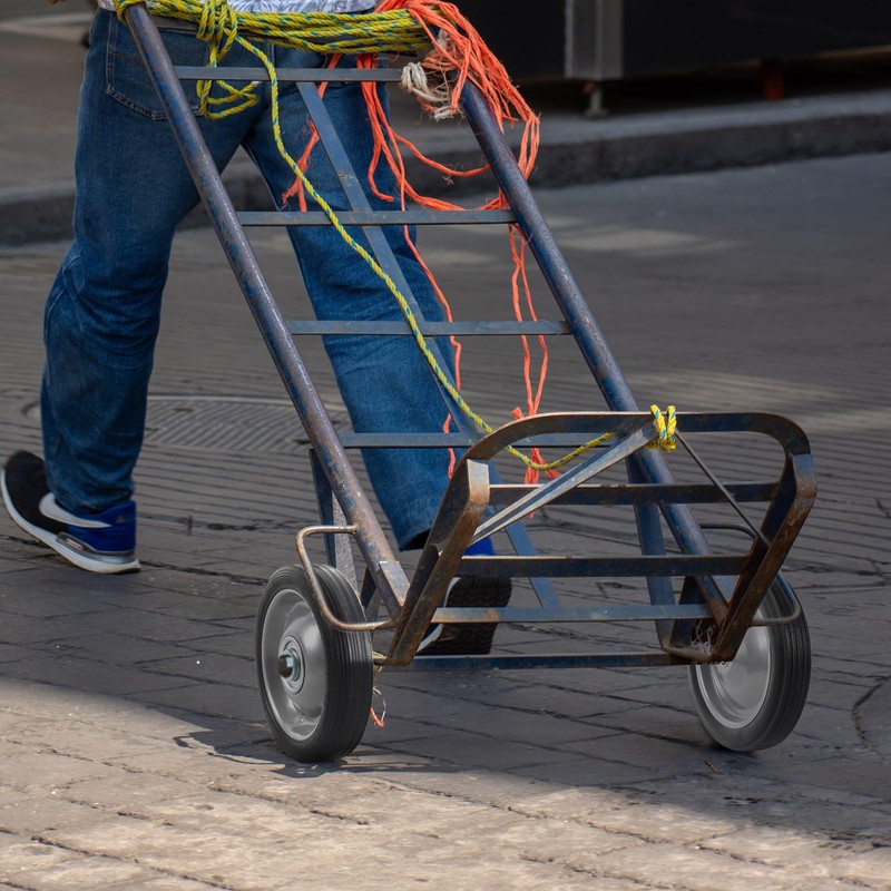 AR-PRO (2-Pack) 5" x 1.2" Flat Free Solid Rubber Wheel