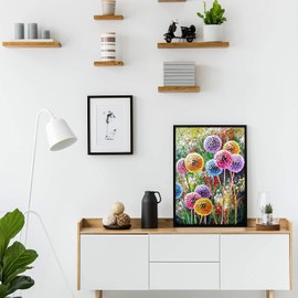 Cross Stitch Kit Diamond Painting BetterJonny 5D Diamond Art Mosaic Art Dandelion Flower Embroidery Kit Cross Stitch Handmade DIY Craft Kit 30x40cm..