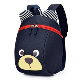 WINGMO Toddler Boys Girls Kids Bear Backpack Cartoon Safety Anti-Lost Strap Rucksack with Reins (Navy Blue)