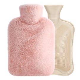 Hot Water Bottle with Cover, Homealexa Hot Water Bottle with Soft Cover 2L, Comfortable, Safe and Durable Heat Retention Good Performance, Warm in Winter Gifts, Fit for Kids/Adult