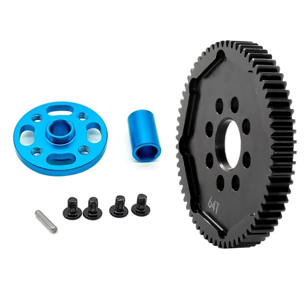 For TAMIYA TT-02 64T High Speed Gear Set Alloy Kit