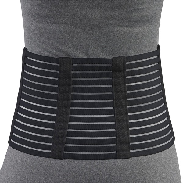 OTC Lumbosacral Support, 7-inch Lower Back, Lightweight Compression, Elastic, Black,