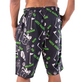 Lazy One Pajama Shorts for Men, Men's Pajama Bottoms, Sleepwear, Golf, Mulligan, Caddy, Birdie, Bogey (Golfers, Medium)