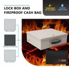 Polspag Fireproof Document Box with Key Lock & Fireproof Money